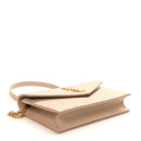 Grain De Poudre Matelasse Chevron Monogram Envelope Chain Wallet Dark Beige