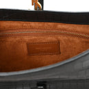 Calfskin Crocodile Embossed LE 5 A 7 Hobo Black