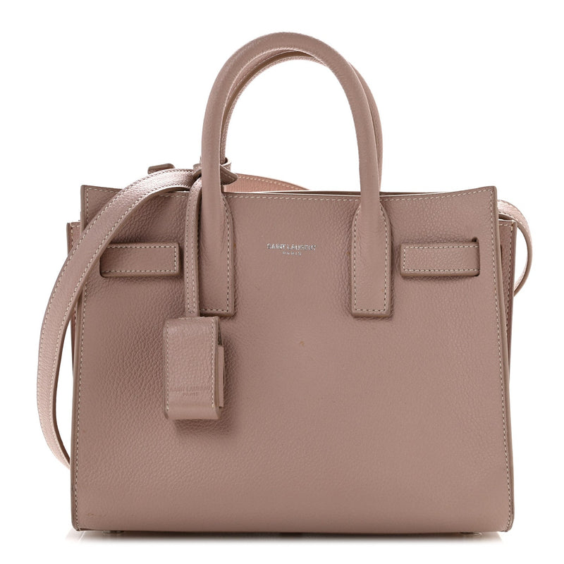 Grained Calfskin Nano Sac De Jour Pale Blush