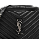 Calfskin Matelasse Monogram Lou Camera Bag Black