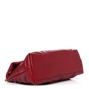 Lambskin Quilted Small Loulou Puffer Monogram Chain Satchel Red
