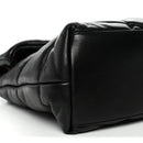 Lambskin Quilted Medium Loulou Puffer Monogram Chain Satchel Black