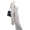 Calfskin Y Quilted Monogram Small Loulou Chain Satchel Black