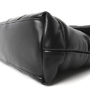 Lambskin Quilted Monogram Monochrome Medium Loulou Puffer Chain Satchel Black