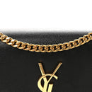 Calfskin Crocodile Embossed Small Classic Monogram Kate Tassel Satchel Black