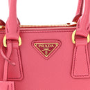 Saffiano Lux Micro Galleria Double Zip Tote Peonia