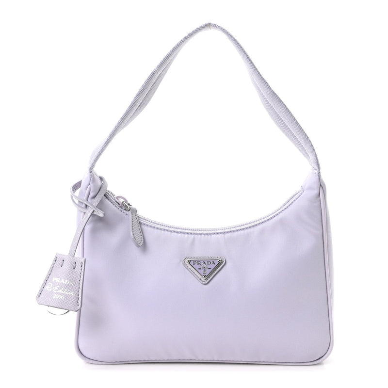 Re-Nylon Saffiano Mini Re-Edition 2000 Bag Glicine