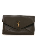 Grained Lambskin Large Cassandre Envelope Pouch Light Musk