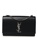 Grain De Poudre Medium Classic Monogram Kate Satchel Black