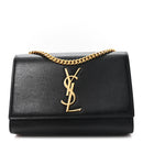 Grain De Poudre Small Monogram Kate Satchel Black