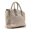 Nylon Saffiano Bi-Color Tote Grey