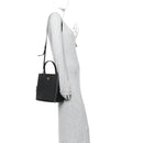 Saffiano Cuir Medium Panier Bucket Bag Black Fuoco