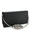 Saffiano Bi-Color Wallet On Chain Black Fuoco