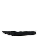 Yarn Raffia Effect Crochet Logo Embroidered Tote Bag Black