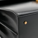 Smooth Calfskin Medium Classic Monogram Cassandra Top Handle Black