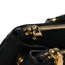 Saffiano Large Galleria Double Zip Tote Black