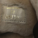Suede Shearling Vintage Effect Mid Calf Boots 38 Morro