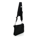 Re-Nylon Saffiano Re-Edition 2000 Double Zip Crossbody Bag Black