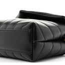 Calfskin Y Quilted Monogram Toy Loulou Crossbody Bag Black