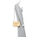 Lambskin Quilted Toy Loulou Puffer Monogram Chain Satchel Jaune Pale