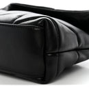 Lambskin Quilted Toy Loulou Puffer Monogram Chain Satchel Black
