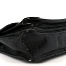 Crinkled Calfskin Matelasse Monogram Large Niki Chain Satchel Black
