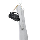 Nappa Medusa Chain Shoulder Bag Black