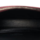 Calfskin Crocodile Embossed Monogram Kate Belt Bag Burgundy