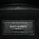 Lambskin Quilted Small Loulou Puffer Monogram Chain Satchel Black