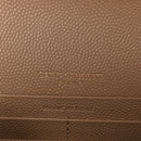 Grain De Poudre Matelasse Chevron Monogram Envelope Chain Wallet Dark Beige