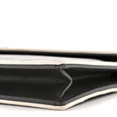 Grain De Poudre Matelasse Chevron Monogram Envelope Chain Wallet Asphalt White