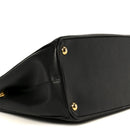 Saffiano Lux Small Galleria Double Zip Tote Black