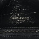 Crinkled Calfskin Matelasse Monogram Large Niki Chain Satchel Black