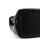 Calfskin Y Quilted Monogram Medium Loulou Chain Satchel Black