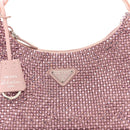 Satin Crystal Mini Re-Edition 2000 Bag Alabastro