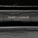 Calfskin Crocodile Embossed Medium Monochrome Monogram Sunset Black