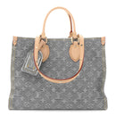 Monogram Denim Onthego MM Washed Grey