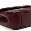 Lambskin Chevron Quilted Small LouLou Rouge Cabernet