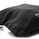 Nylon Mini Flat Messenger Bag Black