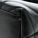 Calfskin Y Quilted Monogram Small Loulou Chain Satchel Black