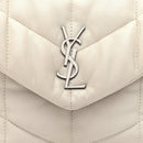 Lambskin Quilted Toy Loulou Puffer Monogram Chain Satchel Crema Soft