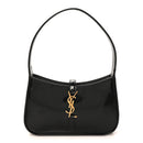 Patent Calfskin Le 5 A 7 Mini Hobo Black