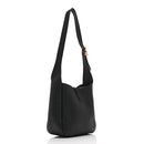 Grained Calfskin Baby Le 5 A 7 Supple Hobo Black