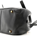 Lambskin Tag Bowling Bag Black