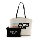 Canvas Racing Logo Tote White