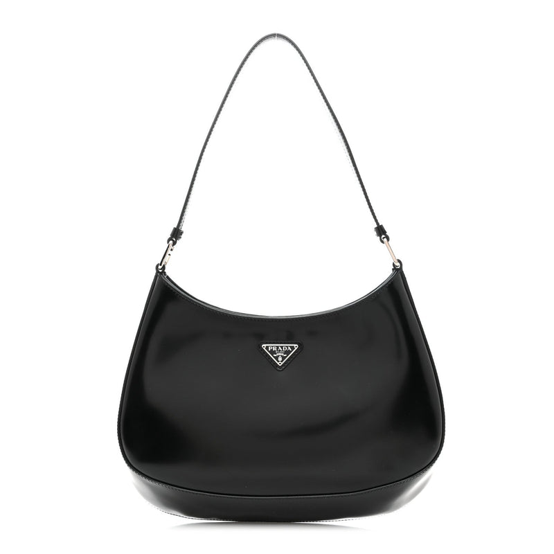 Spazzolato Cleo Shoulder Bag Black