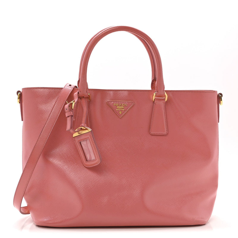 Saffiano Vernice Galleria Shopping Tote Begonia