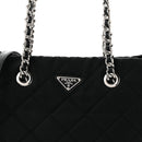Nylon Tessuto Impuntu Quilted Tote Black