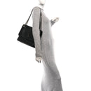 Grained Lambskin Monogram Large Niki Chain Satchel Black