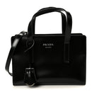 Spazzolato Mini Re-Edition 1995 Double Handle Handbag Black